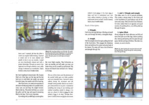 scanned article about floor-barre exercise