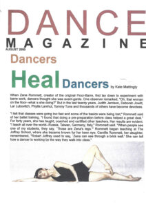 dance magazine dancers heal dancers article