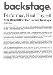 backstage performer, heal thyself
