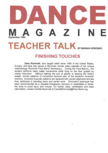 dance magazine teacher talk